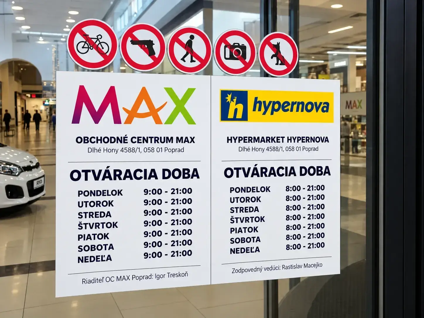 Nálepky – realizácia BEST MEDIA Poprad