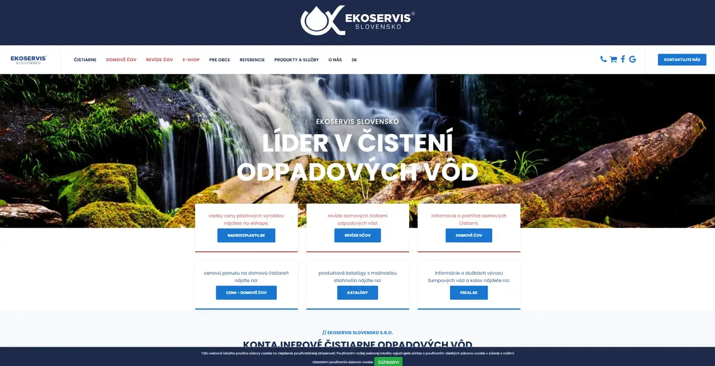 Ukážka webu EKOSERVIS